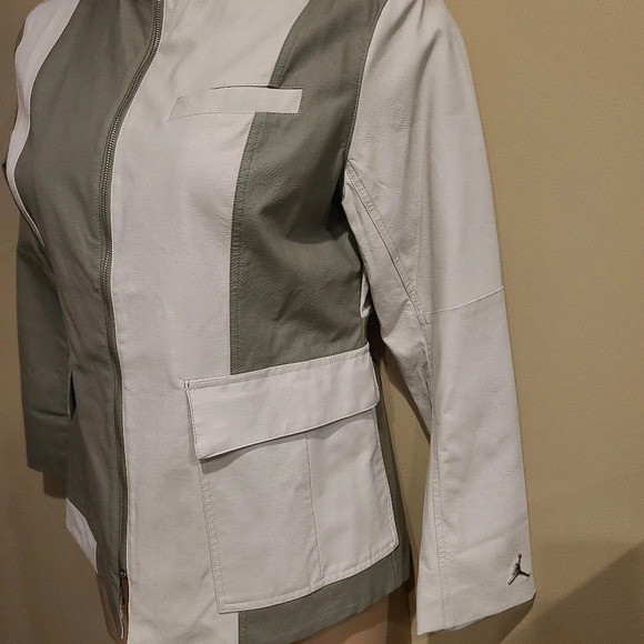 NWT Jordan Faux Leather Women's Jacket Size L zip - Picture 5 of 16